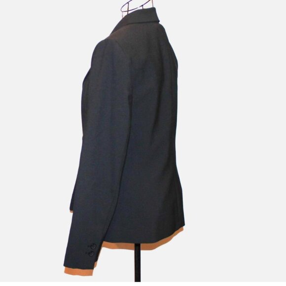 Anne Klein Black Blazer 6 Petite Lined Button Front Jacket with Pockets - Picture 7 of 7